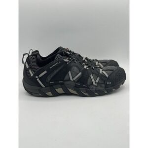 Merrell Mens 10.5  Black Waterpro Maipo Shoe Trail Hiking Athletic Vibram Sole